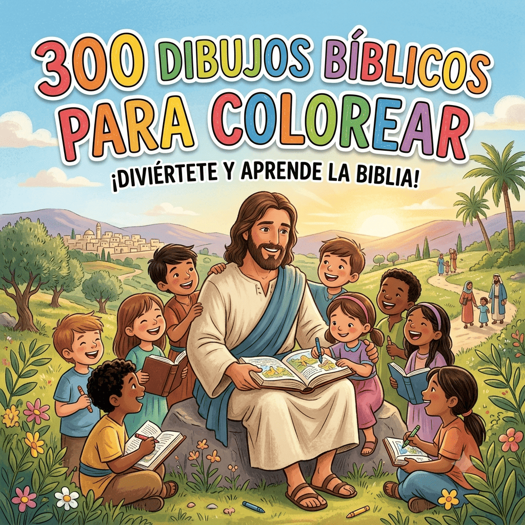 300 Dibujos Bíblicos para Colorear - ¡Diviértete y aprende la Biblia!